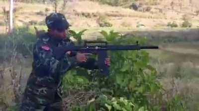 Myanmar rebels are testing a self-made machine gun, the main part of the elements of which are printed on a 3D printer. Asia