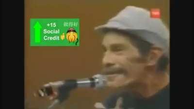 Seu madruga Ganhando crédito social