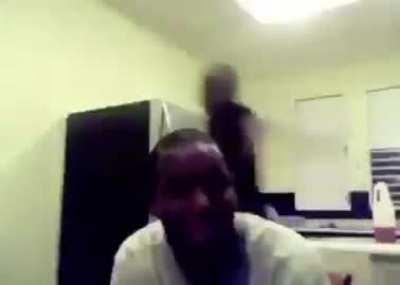 Someone camping... Me behind them: