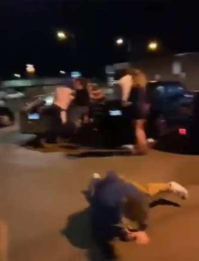 Brawl in parking lot after the bar