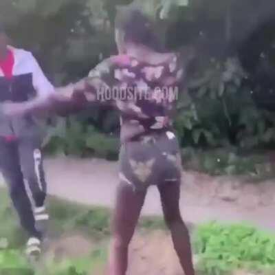 Kevin Hart busts NBA Youngboy's auntie lip after she tries to hit him