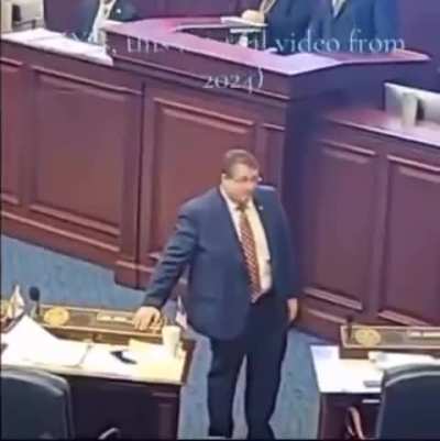 A video has surfaced showing Florida congressman Randy Fine illegally voting on behalf of other members during a bill seeking to outlaw boycotts of Israel.