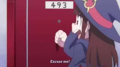 Akko opens the wrong door.