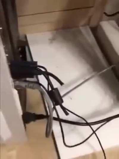 Idiot cuts power cord