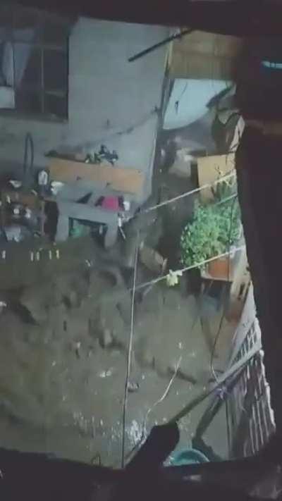 Due to the collapse of Dedabhoi Dam, water flow break down nearby buildings, Karachi - Pakistan, 25/08/2020 - Tuesday