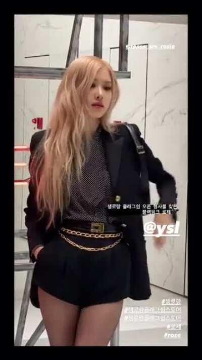 210429 Rosé at the opening of the Saint Laurent Flagship store in Seoul