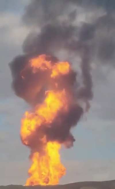 Fiery eruption of Otman-Bozdagh mud volcano in Azerbaijan!