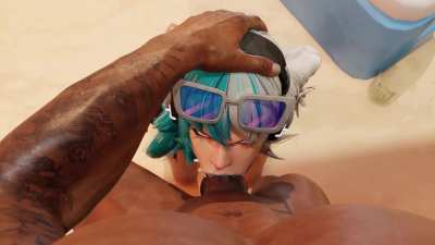 luna choking on it (ButtBuck)