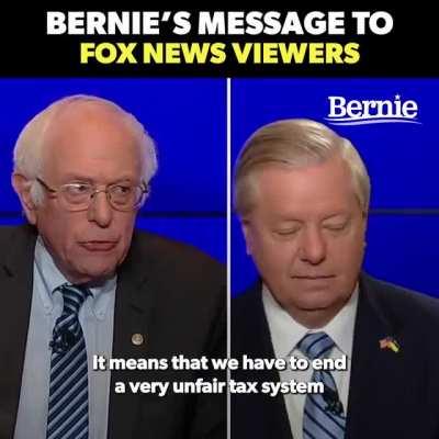 Sanders message to Fox News viewers