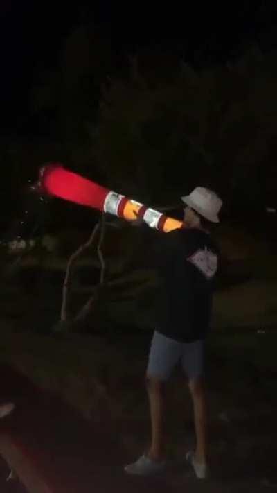 Fire crackers in hands