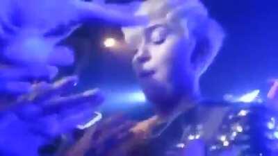 Miley getting her pussy and tits groped by fans