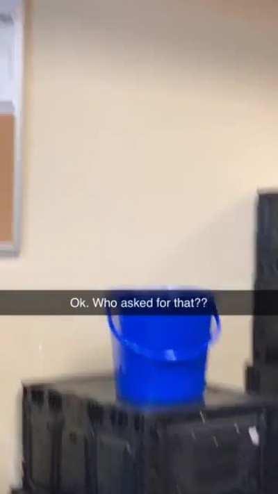 Bad day got worse, the bucket fell.