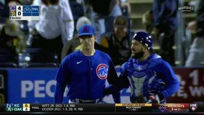 [Highlight] [Highlight] The final two outs of the Padres being no-hit by the Cubs in spring training.