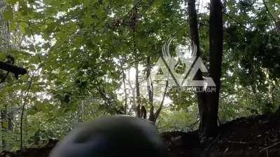 Video footage from a Russian soldier body camera at the Zaporizhzhia front.