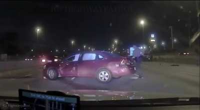 Illinois Trooper Narrowly Avoids Becomming Roadkill Twice