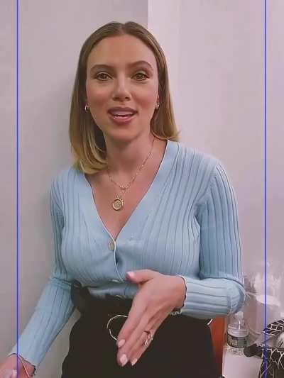 Scarlett Johansson's buttons working overtime