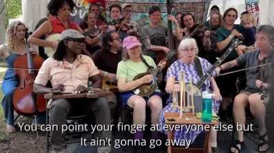 IT AIN'T GONNA GO AWAY- New song about the Epstein Files. Share early and often! Call your senators and congress folk.THE BANJO SPEAKS THE TRUTH.