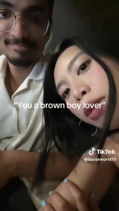Asian girl with her brown man. IMAF