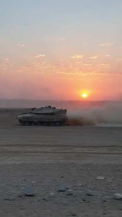 Merkava Mk. 4 having an evening drive