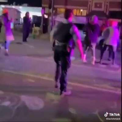 Covering up his badge like a little pussy to avoid getting fired for his hate crimes