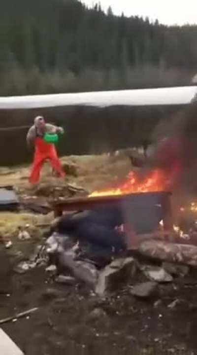 Two crooked degenerates almost set themselves on fire