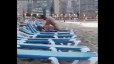Naughty Couple caught fucking at the Beach