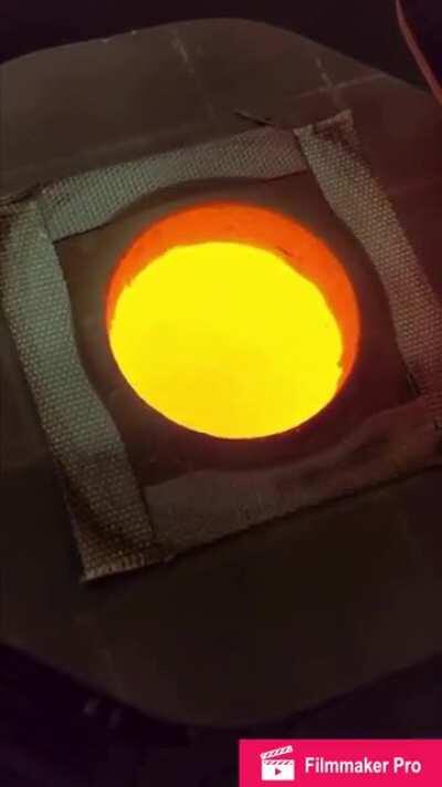 Mixing 65 pounds of uranium and clear. This was two days of work and then we wait 4 days before we pull tubing and rod from the pot. Such an insane process for borosilicate.