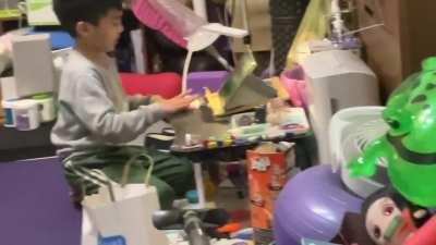 Yesterday I was about to go shower when i saw my brother doing this while watching YT shorts, I have no idea why