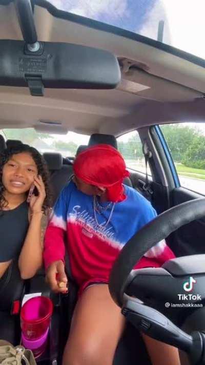 Girl calls her GF her wife on the phone :)