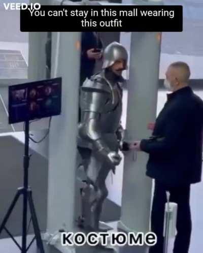 To get into the mall