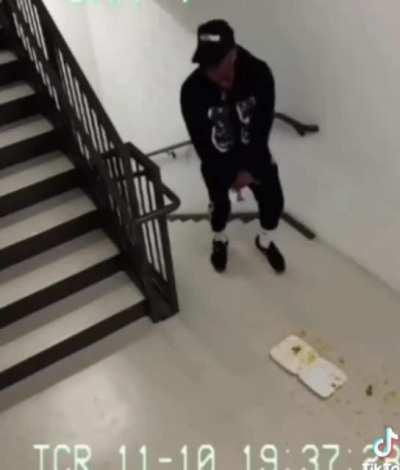 Guy drops his food 🥺