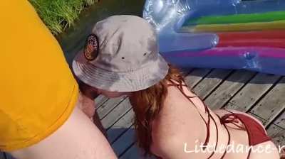 Warmer weather means blowjobs on the dock