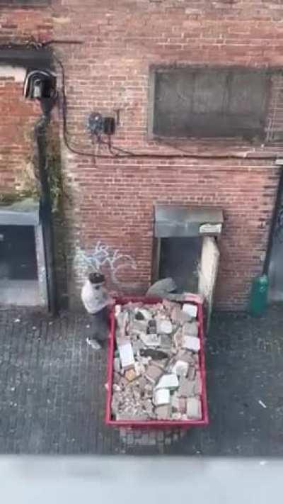 To move a fully loaded dumpster