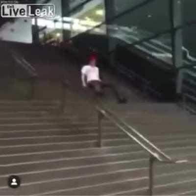 You couldn't just walk down the stairs, isn't it?