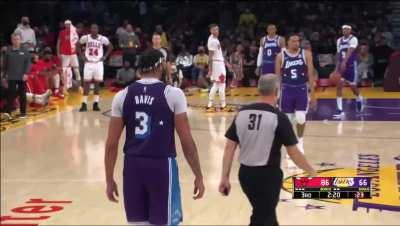 [Highlight] AD gets his 2nd tech and ejected after getting mad that the play started before he could put his shoe back on