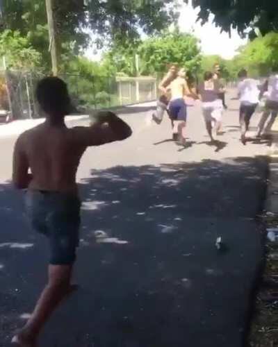 Kids don't think well when they're playing this kind of game in the middle of the street...