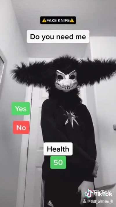 Thank god it was only a fake knife, I was concerned for a solid second 😰