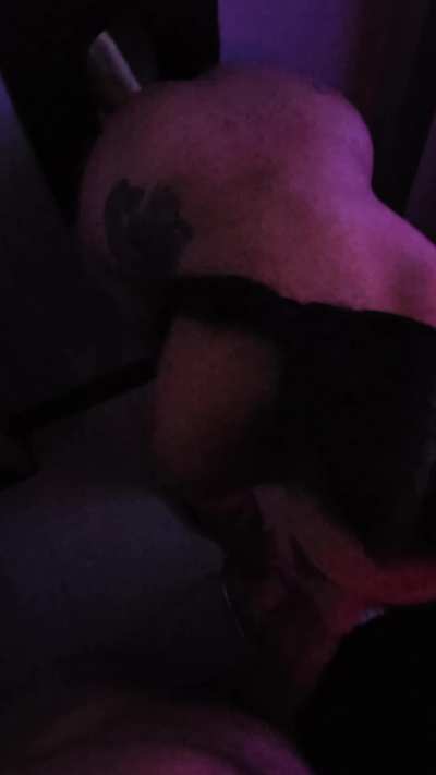 Gloryhole fisting during spit roast