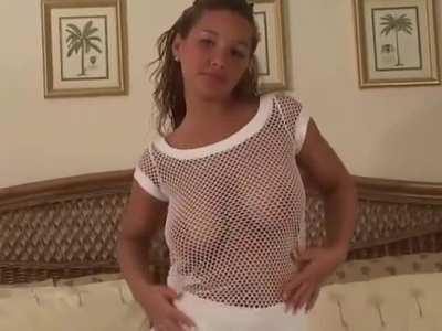 Christina Model - White netted dress