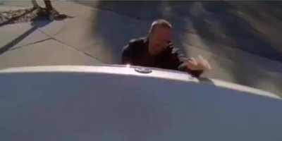 Jesse Pinkman pouring gasoline inside Walter's house