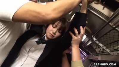 Yayoi Yoshino fucked in the bus back from school