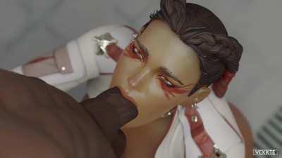 Loba sucking dick in the shower (Vekkte)