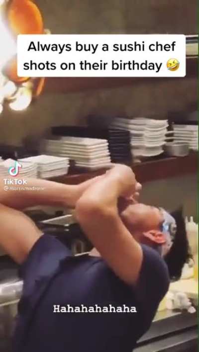 You just know it's not the first time he does this