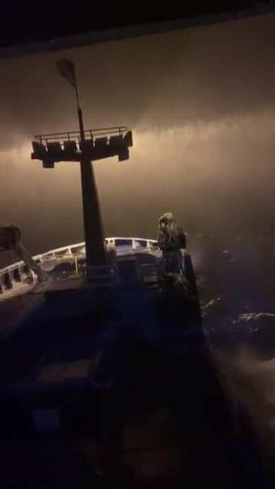 Snow in the middle of the ocean