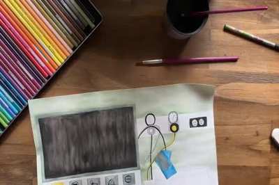 Staying completely away from AI. I’m making a medical decision game in Godot, painted 100% with real watercolors