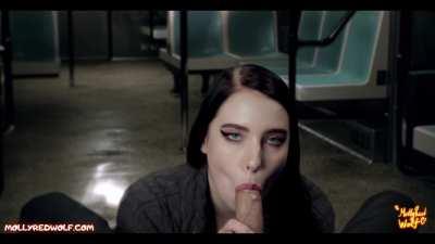 Beautiful stranger sucked me on train