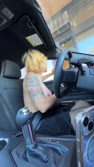 Topless in the drive thru