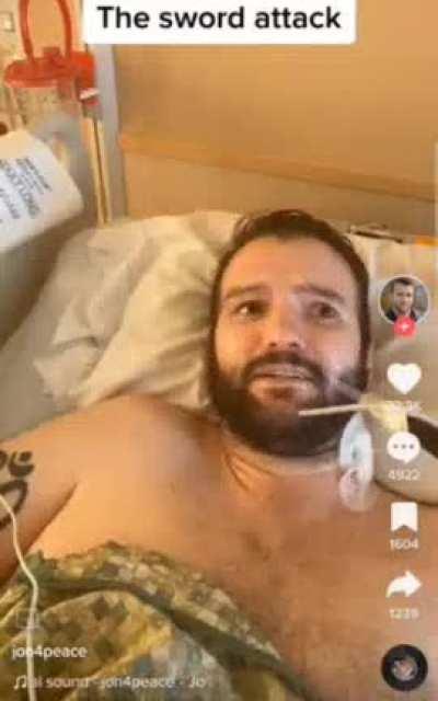 Man looses use of his arms and legs after sword attack.