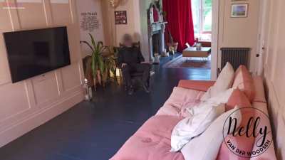 He enjoys so much watching me with other men that for our last wedding anniversary I blindfolded him and sneaked in our bull, he loved the surprise