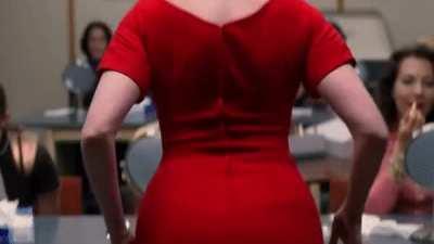 Christina Hendricks bending over